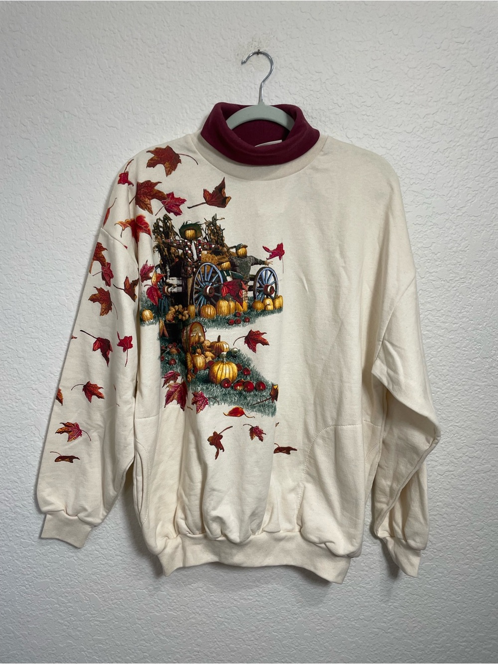 Vintage Art Unlimited Harvest Sweatshirt Pumpkin Fall USA XL NWT